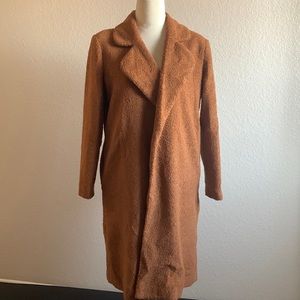 Brown Teddy Trench Coat
